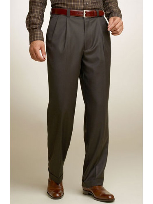 tailored double-pleated pants